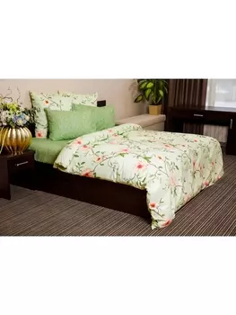 Постельное белье 1.5-спальное Постельное белье Элина2 7275-1+7757-8 Поплин 1.5 сп. 50х70 (2)