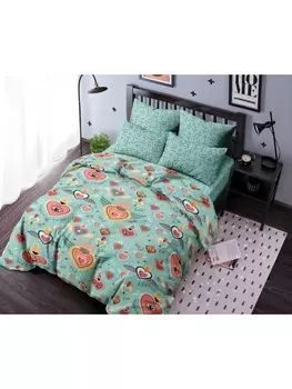 Постельное белье 1.5-спальное Постельное белье Краш 9706-1+9707-1 Бязь 120гр. 1.5 сп. 70х70 (2)