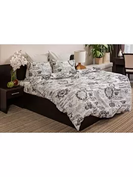 Постельное белье 1.5-спальное Постельное белье Свидание 7127-1 Бязь 120гр. 1.5 сп. 70х70 (2) с