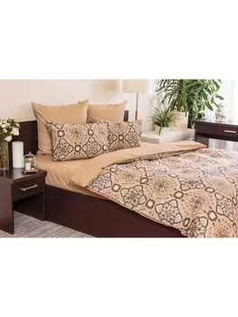 Постельное белье 2.0-спальное с евро Постельное белье Каракум 7123+7130 Бязь 120гр. 2 сп. Евро 50х70 (2)