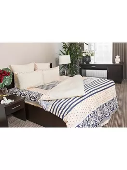 Постельное белье 2.0-спальное с евро Постельное белье Мадрид (беж) 5823-1 Поплин 2 сп. Евро 70х70 (2)