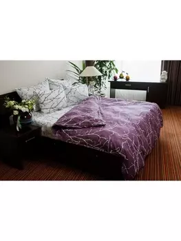 Постельное белье 2.0-спальное с евро Постельное белье Верба 7311-1+7312-2 Поплин 2 сп. Евро 70х70 (2)