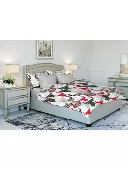 Постельное белье Евро Постельное белье Антол 70135-1+70121-1 Поплин ЕВРО 50х70 (2)