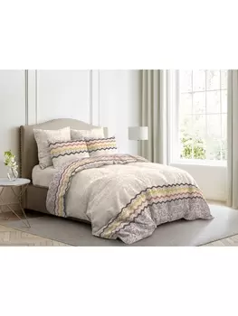 Постельное белье Семейное Постельное белье Арабика (беж) 7103-1+7122-2 Бязь 120гр. сем. 70х70 (2)