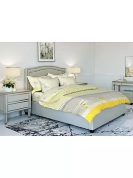 Постельное белье Семейное Постельное белье Цветочек влюбился (желт.) 9659-2 Бязь 120гр. сем. 50х70 (2)