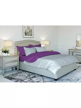 Постельное белье Семейное Постельное белье Индиго 606+803 Поплин гл/кр сем. 70х70 (2)