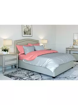 Постельное белье Семейное Постельное белье Серебряная роса 606+600 Поплин гл/кр сем. 50х70 (2)