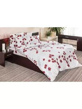 Постельное белье Семейное Постельное белье Зигзаг удачи (бордо) 7548-2 Бязь 120гр. сем. 50х70 (2)