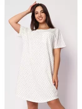 Сорочки Сорочка Очарование, белый (роз+корич горох)