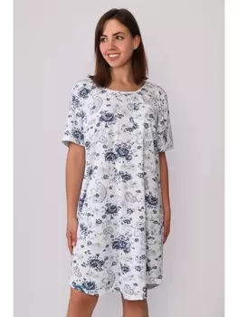 Сорочки Сорочка Очарование, белый (синие цветы)