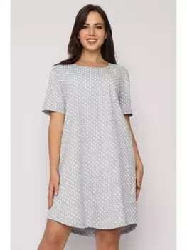 Сорочки Сорочка Очарование, серый меланж (белый горох)