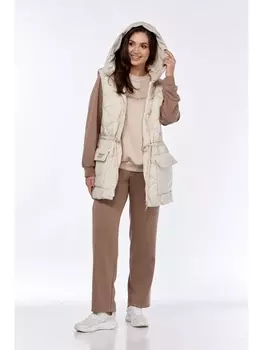 Спортивные костюмы 1261 молочный+беж