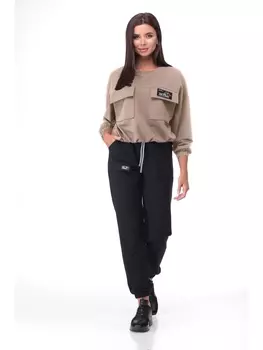 Спортивные костюмы 632 беж+черный