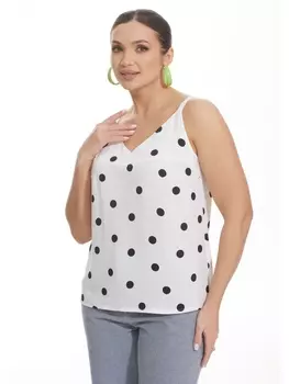 Топы 4215 белый в горох