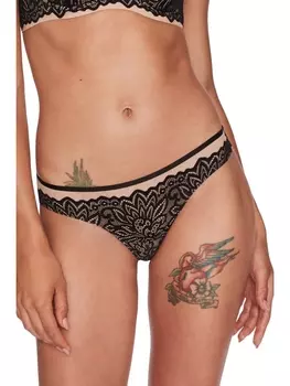 Трусы 40342 TROPHY ЧЕРНО-БЕЖ. Трусы стринги