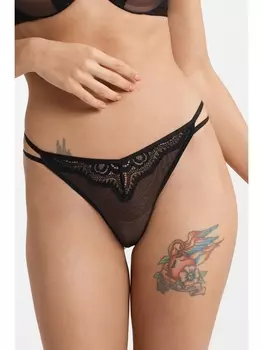 Трусы 40535 KENDRA ЧЕРНО-БЕЖ. Трусы стринги