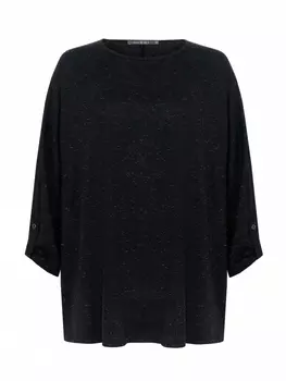 Туники Черная туника с люрексом арт.3419