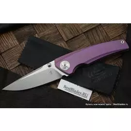 Нож складной Maxace Aiorosu Zong (Пурпурный титан,Stonewash Blade,14c28n)AZ05