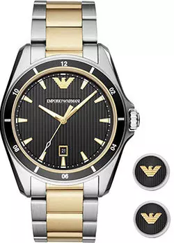 fashion наручные мужские часы Emporio armani AR80017. Коллекция Dress Watch Gift Set