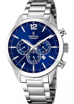 fashion наручные мужские часы Festina F20343.7. Коллекция Timeless Chronograph