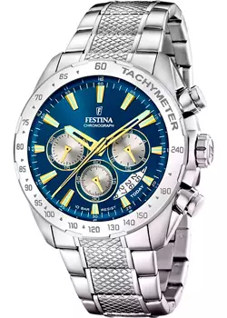 fashion наручные мужские часы Festina F20668.5. Коллекция Timeless Chronograph