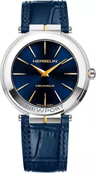 fashion наручные мужские часы Herbelin 1222T15BL. Коллекция Newport Slim