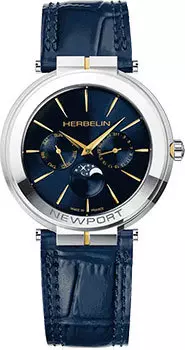fashion наручные мужские часы Herbelin 12722T15BL. Коллекция Newport Slim