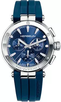 fashion наручные мужские часы Herbelin 37658AP15CB. Коллекция Newport Chrono