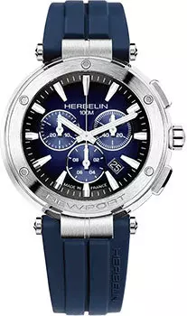 fashion наручные мужские часы Herbelin 37688A35CB. Коллекция Newport Chrono