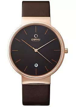 fashion наручные мужские часы Obaku V153GDVNRN. Коллекция Leather