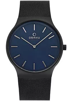 fashion наручные мужские часы Obaku V178GXBLMB. Коллекция Mesh