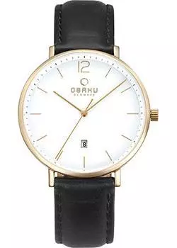 fashion наручные мужские часы Obaku V181GDGWRB. Коллекция leather