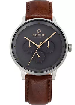 fashion наручные мужские часы Obaku V208GMCJRN. Коллекция Leather