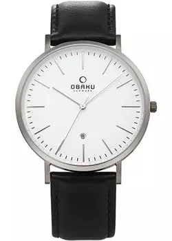 fashion наручные мужские часы Obaku V215GDTIRB. Коллекция Leather