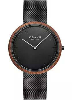 fashion наручные мужские часы Obaku V245GXBBMB. Коллекция Trae