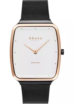fashion наручные мужские часы Obaku V267GXMIMB. Коллекция Ultra Slim