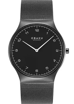 fashion наручные мужские часы Obaku V306GXBBMB. Коллекция Slank