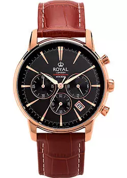 fashion наручные мужские часы Royal London 41396-04. Коллекция Chronograph