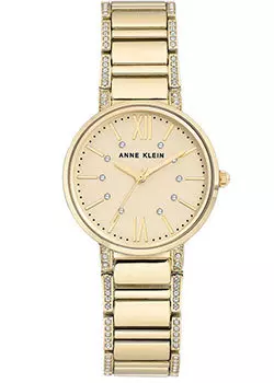 fashion наручные женские часы Anne Klein 3200CHGB. Коллекция Crystal
