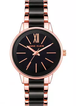 fashion наручные женские часы Anne Klein 3878BKRG. Коллекция Plastic