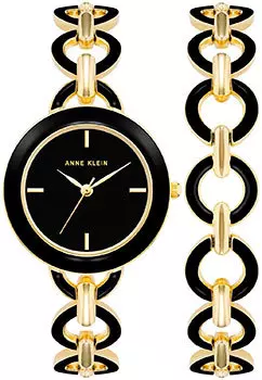 fashion наручные женские часы Anne Klein 4066BKST. Коллекция Boyfriend