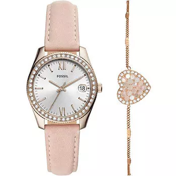 fashion наручные женские часы Fossil ES4607_SET. Коллекция Scarlette