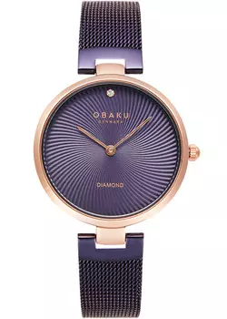 fashion наручные женские часы Obaku V256LXVQMQ. Коллекция Diamond