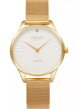 fashion наручные женские часы Obaku V297LXGIMG. Коллекция Diamond