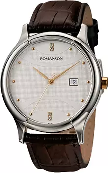 мужские часы Romanson TL1213SMJ(WH). Коллекция Leather