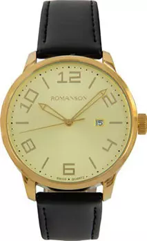 мужские часы Romanson TL8250BMG(GD). Коллекция Leather