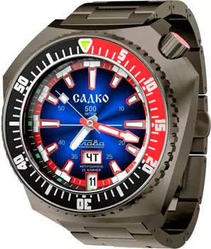 Российские наручные мужские часы Slava 5006168-100-2427. Коллекция Садко
