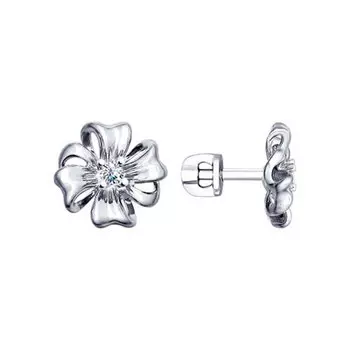 Серебряные серьги 94022483