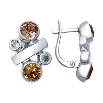 Серебряные серьги 94022599