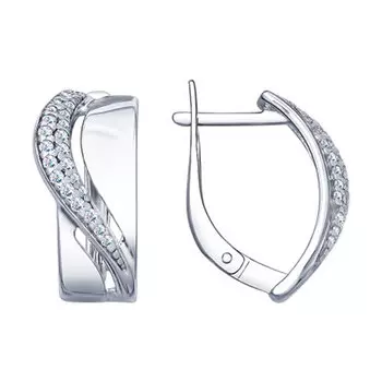 Серебряные серьги 94022687